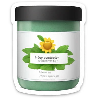 body scrub pot with label sticker