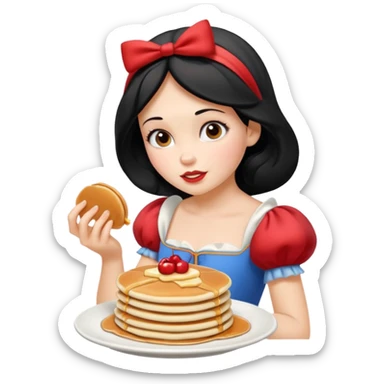 SnowWhite seal eating pancakes sticker