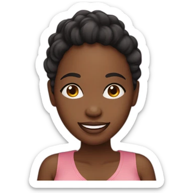 beautiful pregnant black women smiling sticker