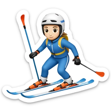 Fußball auf Skier sticker