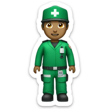 Green paramedic sticker