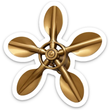 4 blade B-series  marine propeller sticker