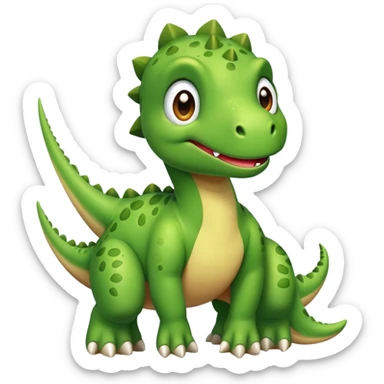 Cute green Dinosaur  sticker