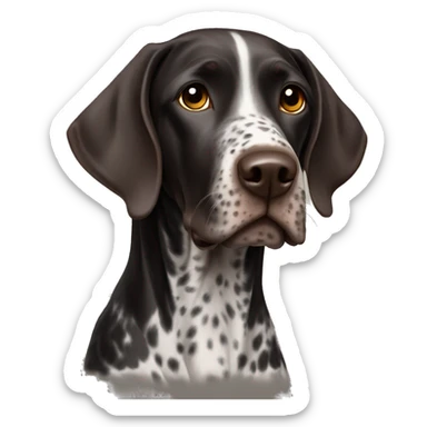 Black German shorthair pointer sticker