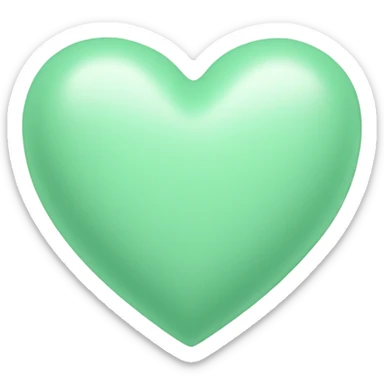 Pastel green heart sticker