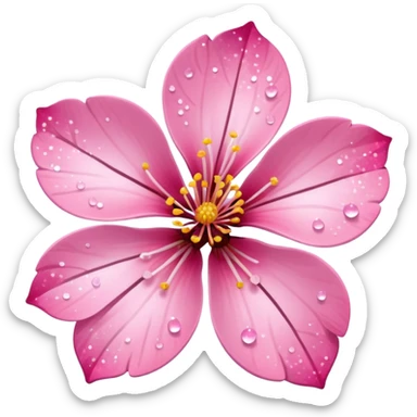 sakura flower with a glitter effect sticker