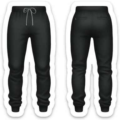 black sweat pants no person sticker