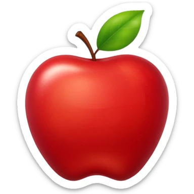new object, unique shape, apple emoji style sticker