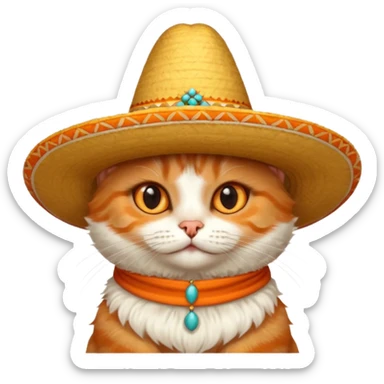 In gato con un sombrero sticker