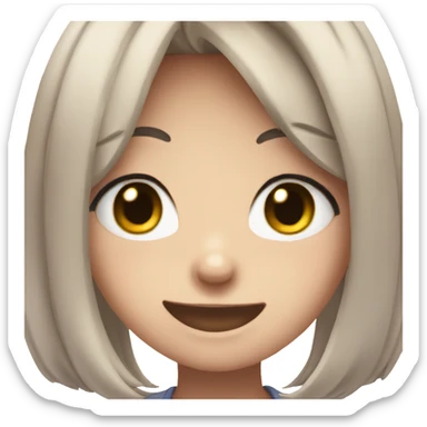 cute anime girl blushing sticker