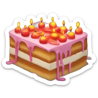 Torta con candeline sticker