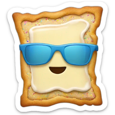 pop tart with frosting wearing sunglasses sticker