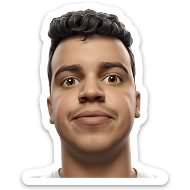 realistic portrait of a man sticker