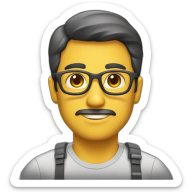 trabajador asombrado sticker