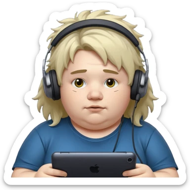 Fat lazy gamer sticker