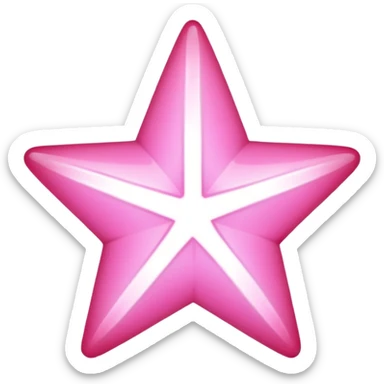 Pink star sticker
