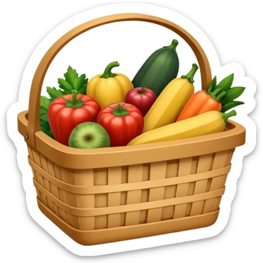generate an image for grocery products basket excluding vegetables, fruits & dairy products sticker