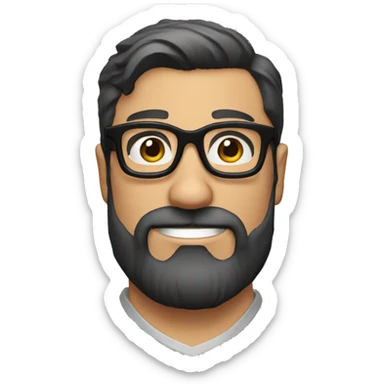 superman with glasses and beard sticker