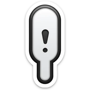 white exclamation mark sticker