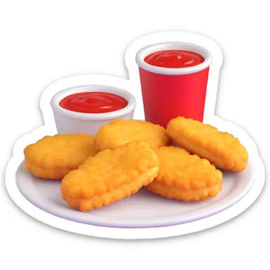 Chicken McNuggets with dipping sauce sticker