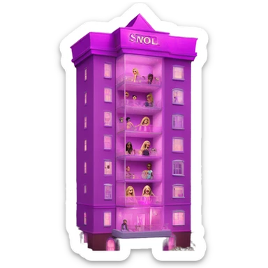 Barbie’s 5 story tall haunted dreamhotel  sticker