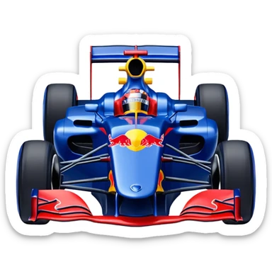 adentro de un corazon quiero un carro de Formula 1 estilo RedBull sticker