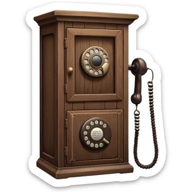 old telephone cabinet sticker