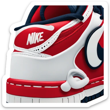 Nike Dunk Low Red/White/Obsidian sticker