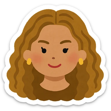Beyonce's head only, no neck or body, in the style of Irasutoya, cute simple Japanese illustration sticker