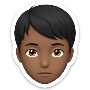 Anime black boy head sticker