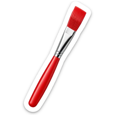 Red lash brush sticker