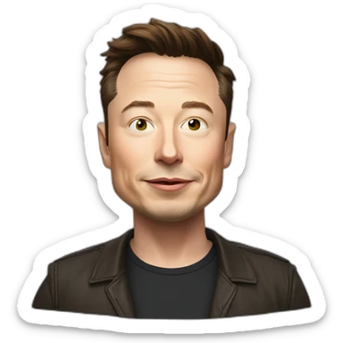 Elon musk p o o p i n g sticker