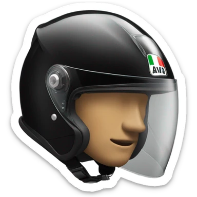 black AGV bike helmet sticker