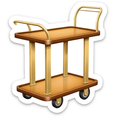 hotel trolley with only one platform at the bottom sticker