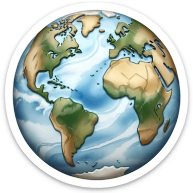 Albinism earth sticker