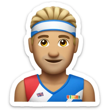 Emoji of David Åhman the beachvolley ball player. sticker