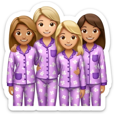 A Group of Teen Girls in Pajamas sticker