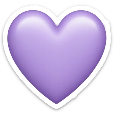Pastel Purple Heart sticker