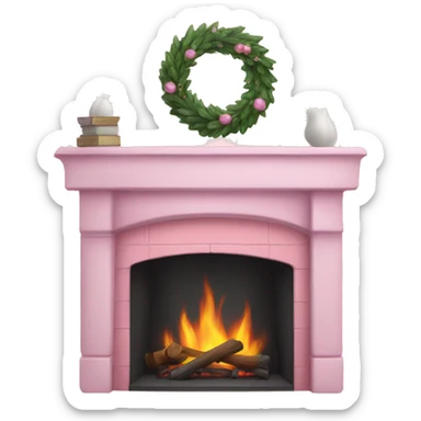 Winter Pink FirePlace sticker
