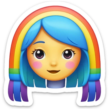 Shy Rainbow  sticker