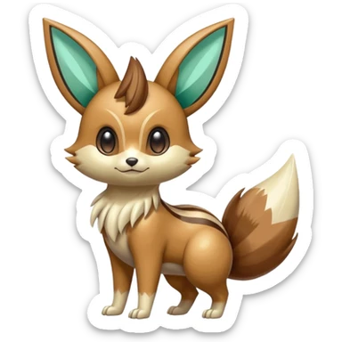 Shiny Meloetta-Eevee-Furret-Pokémon-Fakémon-creature sticker