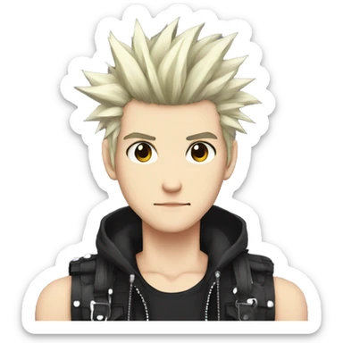 Cute Edgy Attractive Anime Punk Man sticker