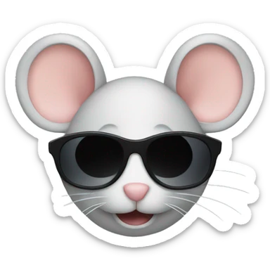 mice with dark sunglasses sticker