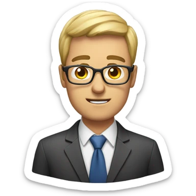 A male teacher is stress out sticker