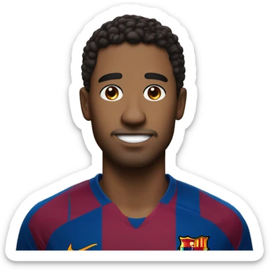 Barcelona player with number 8 on his shirt sticker