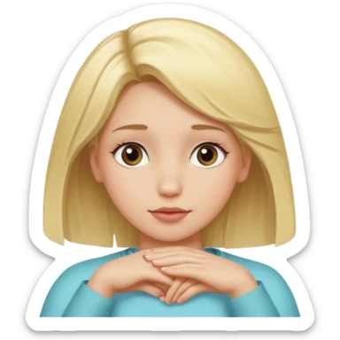 a foot placed on a girl's head sticker