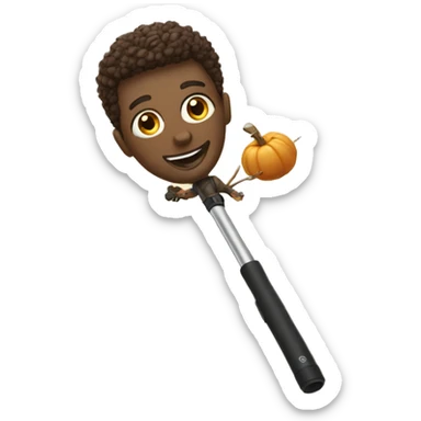 Fall selfie stick sticker