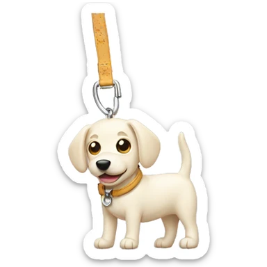A cream dog lead sticker