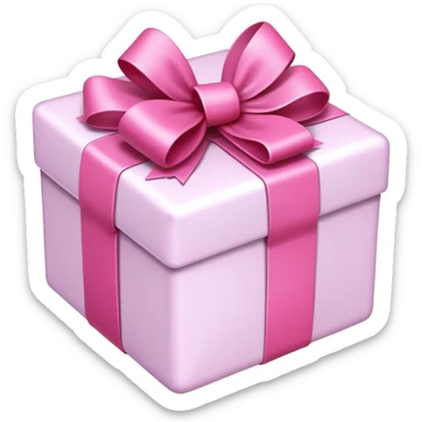 present with pink bow sticker