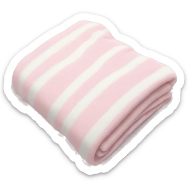 Cute light pink and white blanket sticker